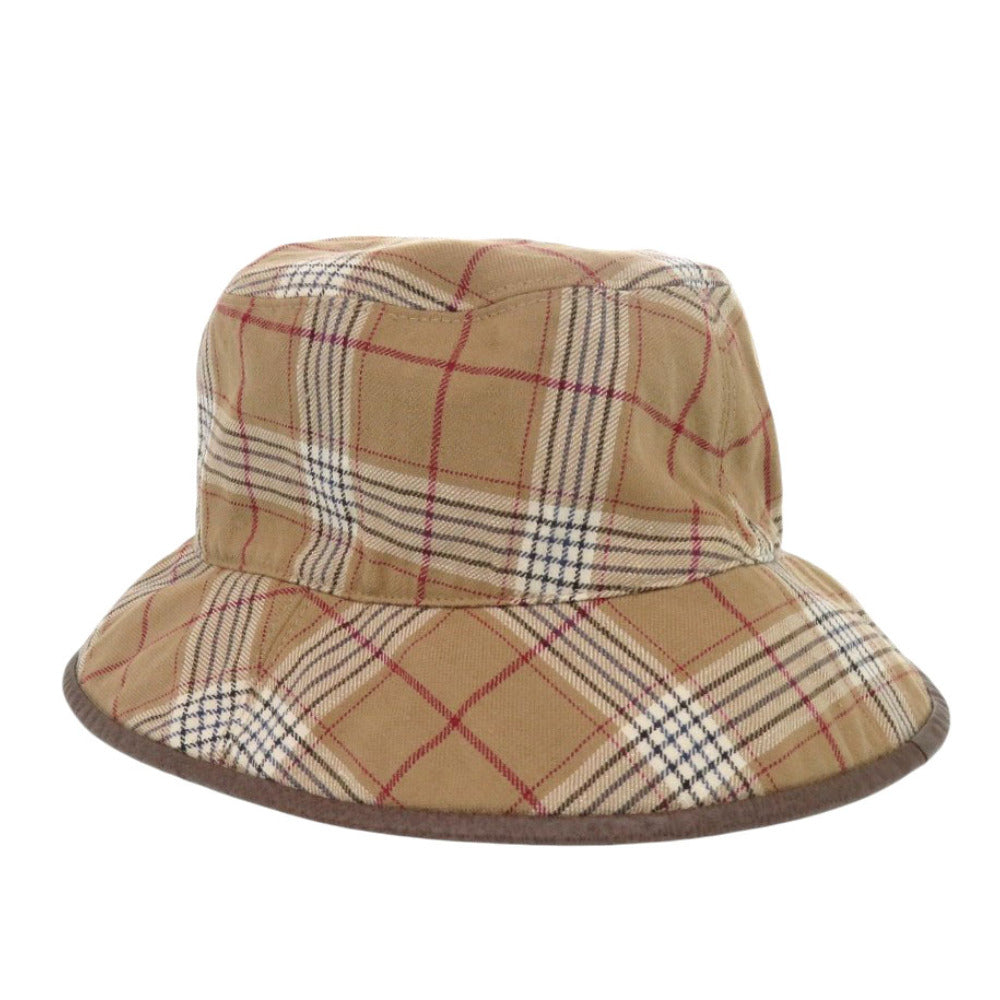 GUCCI Other hats GG Supreme Brown Reversible Bucket Hat Check Pattern mens Used Authentic