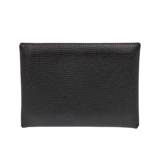 HERMES Card Case Epsom Noir Calvi
