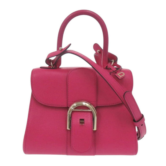DELVAUX Handbag leather pink Bryon Mini Women Used Authentic