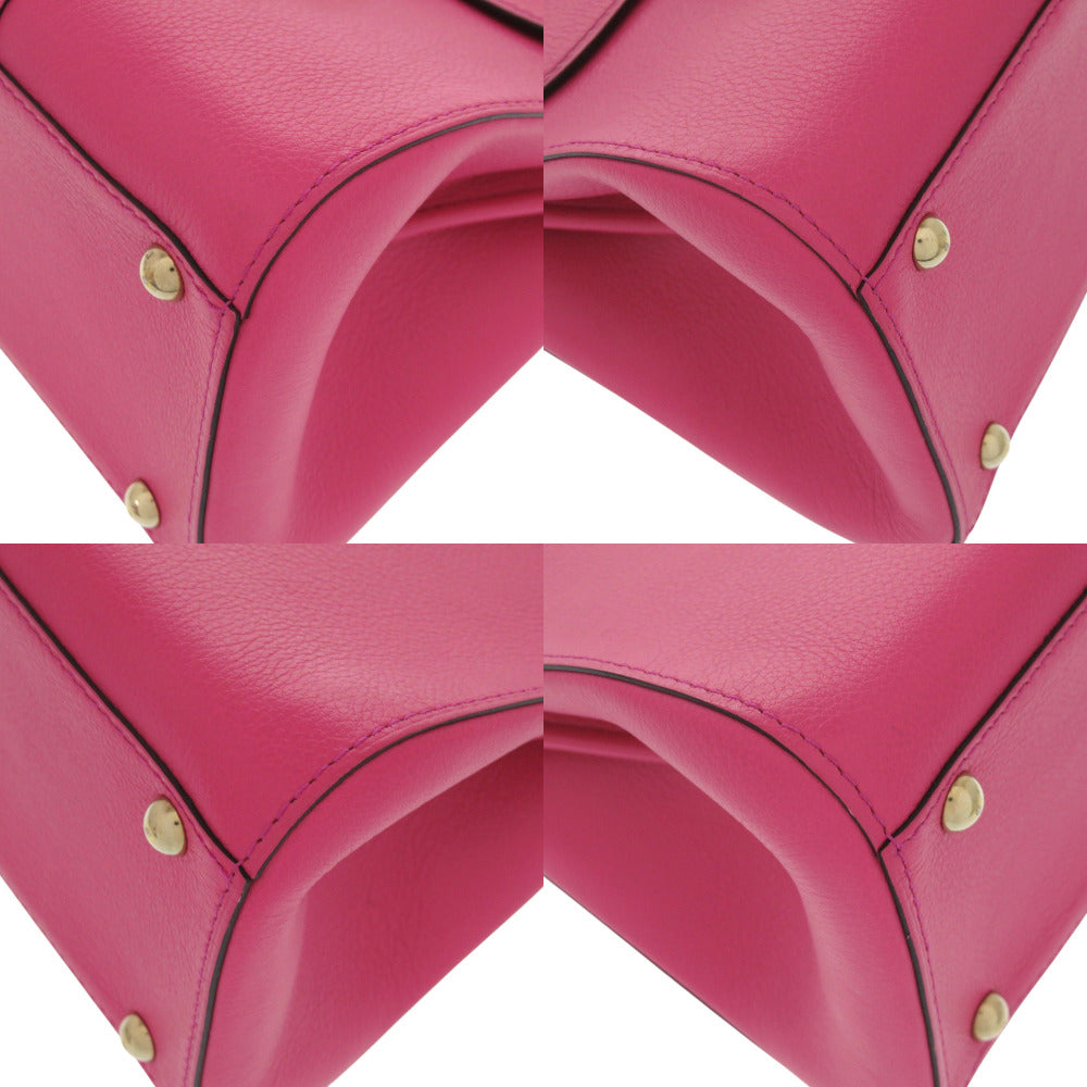 DELVAUX Handbag leather pink Bryon Mini Women Used Authentic