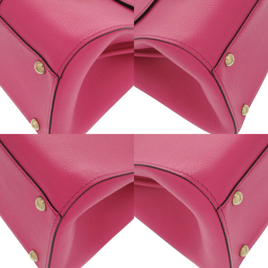 DELVAUX Handbag leather pink Bryon Mini Women Used Authentic