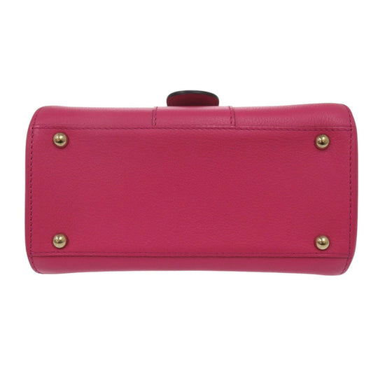 DELVAUX Handbag leather pink Bryon Mini Women Used Authentic