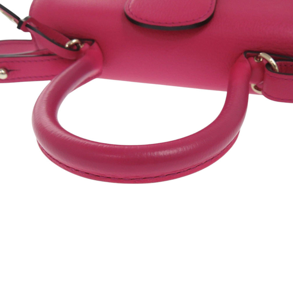 DELVAUX Handbag leather pink Bryon Mini Women Used Authentic