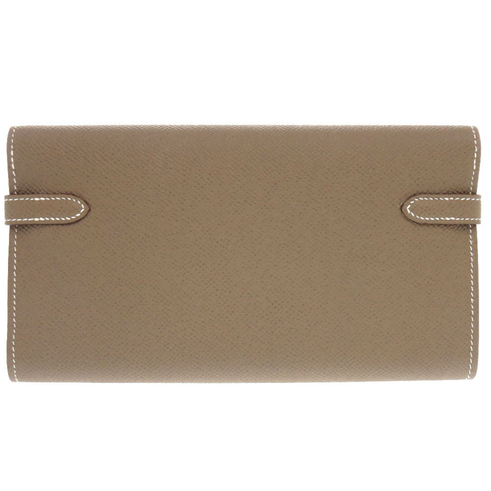 HERMES Long Wallet Purse Epsom Etope Kelly wallet unisex(Unisex) Used Authentic