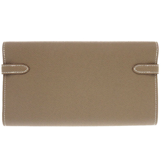 HERMES Long Wallet Purse Epsom Etope Kelly wallet unisex(Unisex) Used Authentic