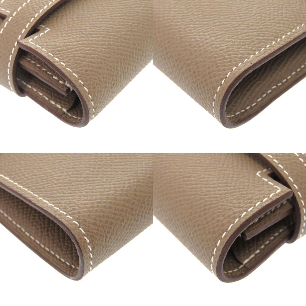 HERMES Long Wallet Purse Epsom Etope Kelly wallet unisex(Unisex) Used Authentic