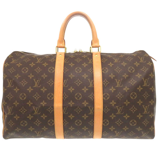 LOUIS VUITTON Boston Duffel bag M41428 Monogram canvas Brown Monogram Keepall 45 mens Used Authentic