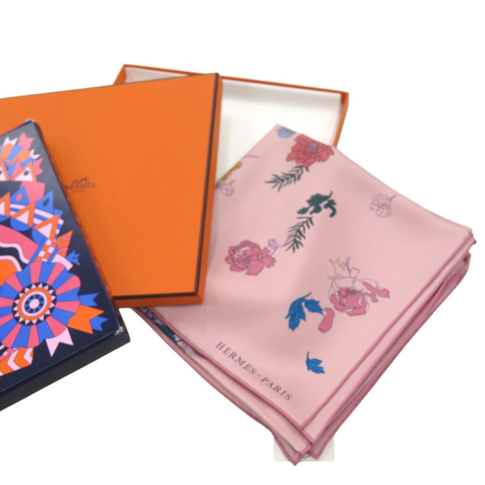 HERMES scarf silk multicolor Carre90 Robe Legere