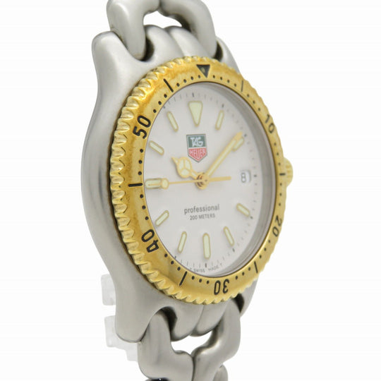 TAG HEUER Watches Quartz S95.813 Stainless Steel beige Quartz Cell Series Professional 200m beige dial mens Used Authentic