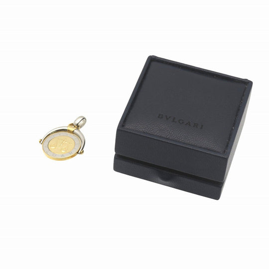 BVLGARI Pendant top K18 Yellow Gold, Stainless Steel gold Horoscope Libra Women Used Authentic