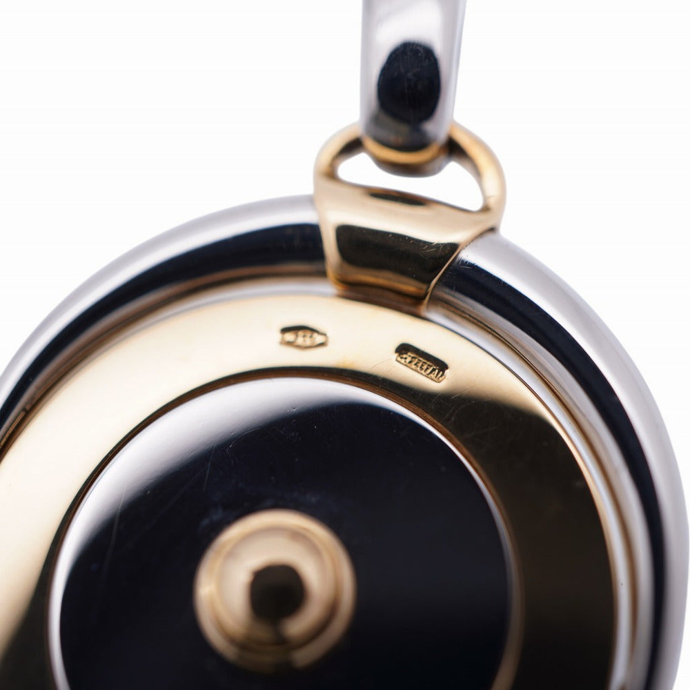 BVLGARI Pendant top K18 Yellow Gold, Stainless Steel gold Horoscope Libra Women Used Authentic