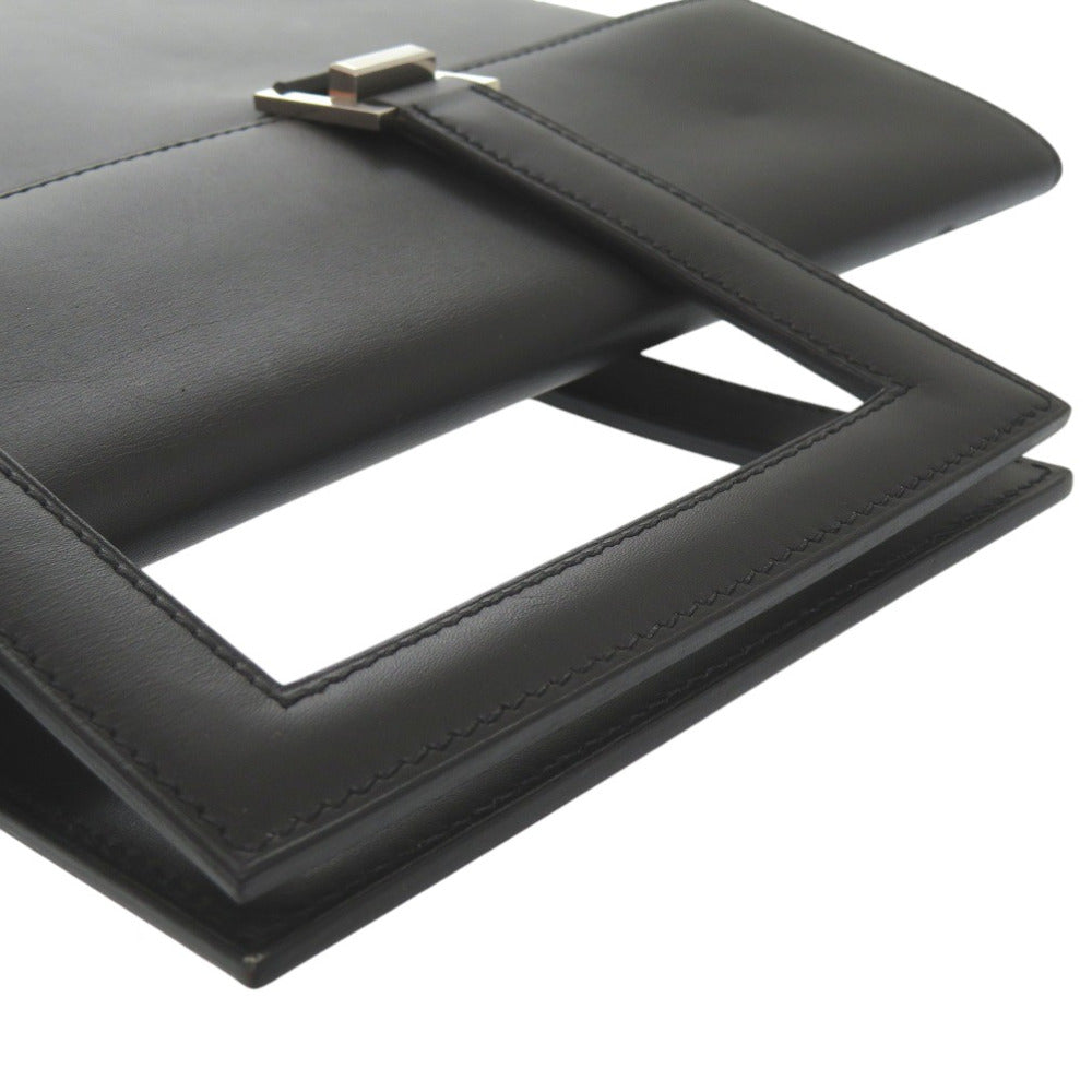 HERMES Briefcase leather black Business bag handbag 365PM mens Used Authentic