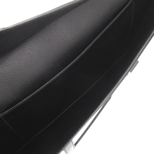 HERMES Briefcase leather black Business bag handbag 365PM mens Used Authentic