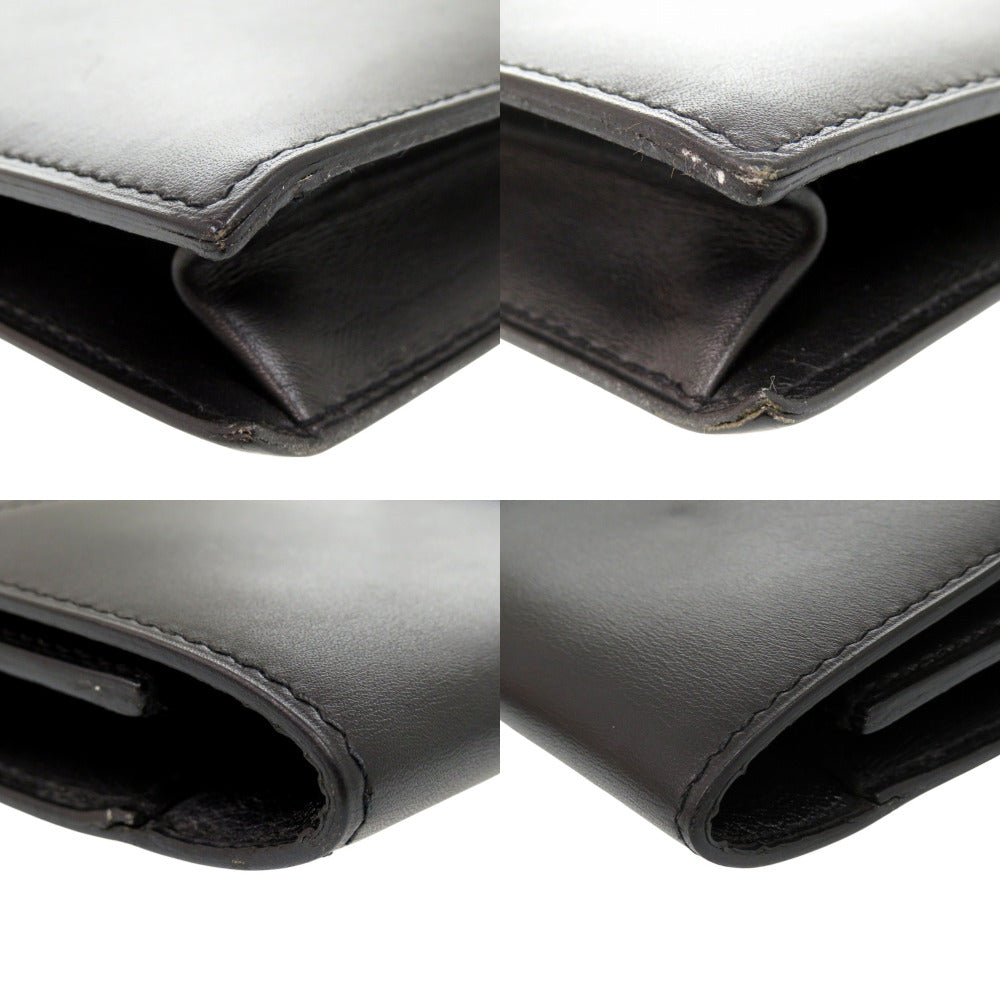 HERMES Briefcase leather black Business bag handbag 365PM mens Used Authentic