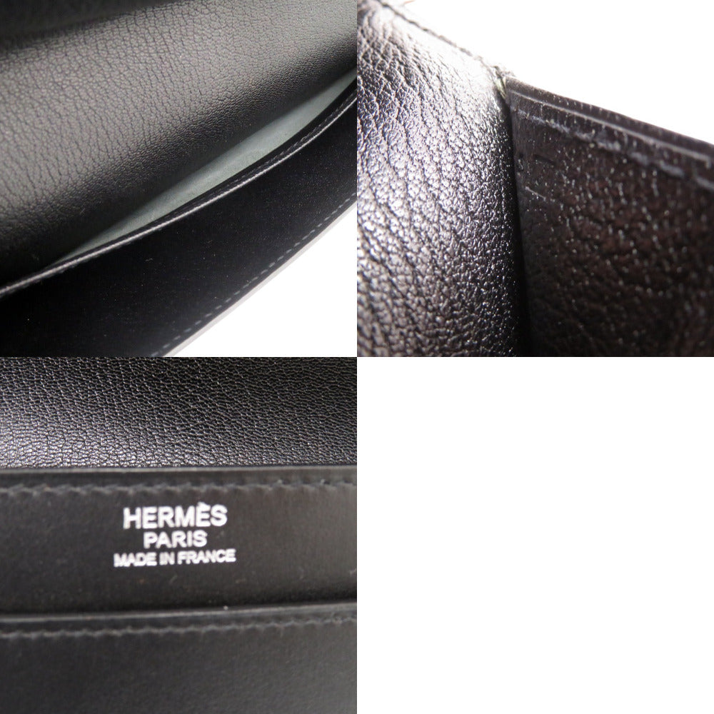 HERMES Briefcase leather black Business bag handbag 365PM mens Used Authentic