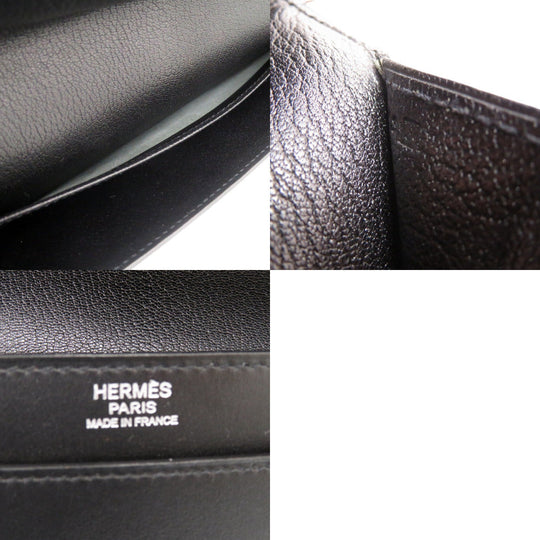 HERMES Briefcase leather black Business bag handbag 365PM mens Used Authentic