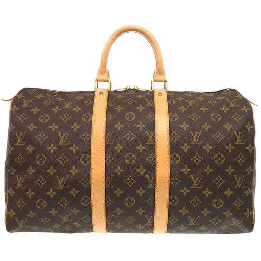 LOUIS VUITTON Boston Duffel bag M41428 Monogram canvas Brown Monogram Keepall 45 mens Used Authentic