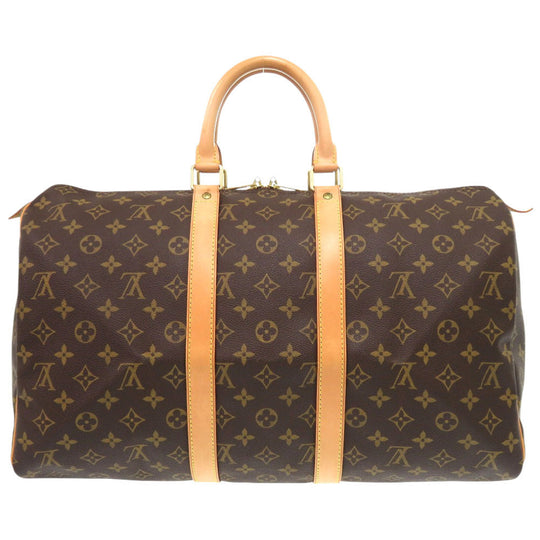 LOUIS VUITTON Boston Duffel bag M41428 Monogram canvas Brown Monogram Keepall 45 mens Used Authentic