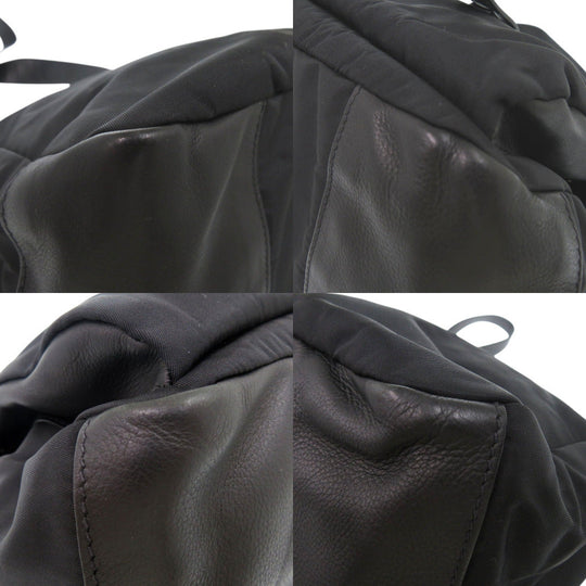 PRADA Shoulder Bag BT0582  leather NERO Crossbody messenger bag mens Used Authentic