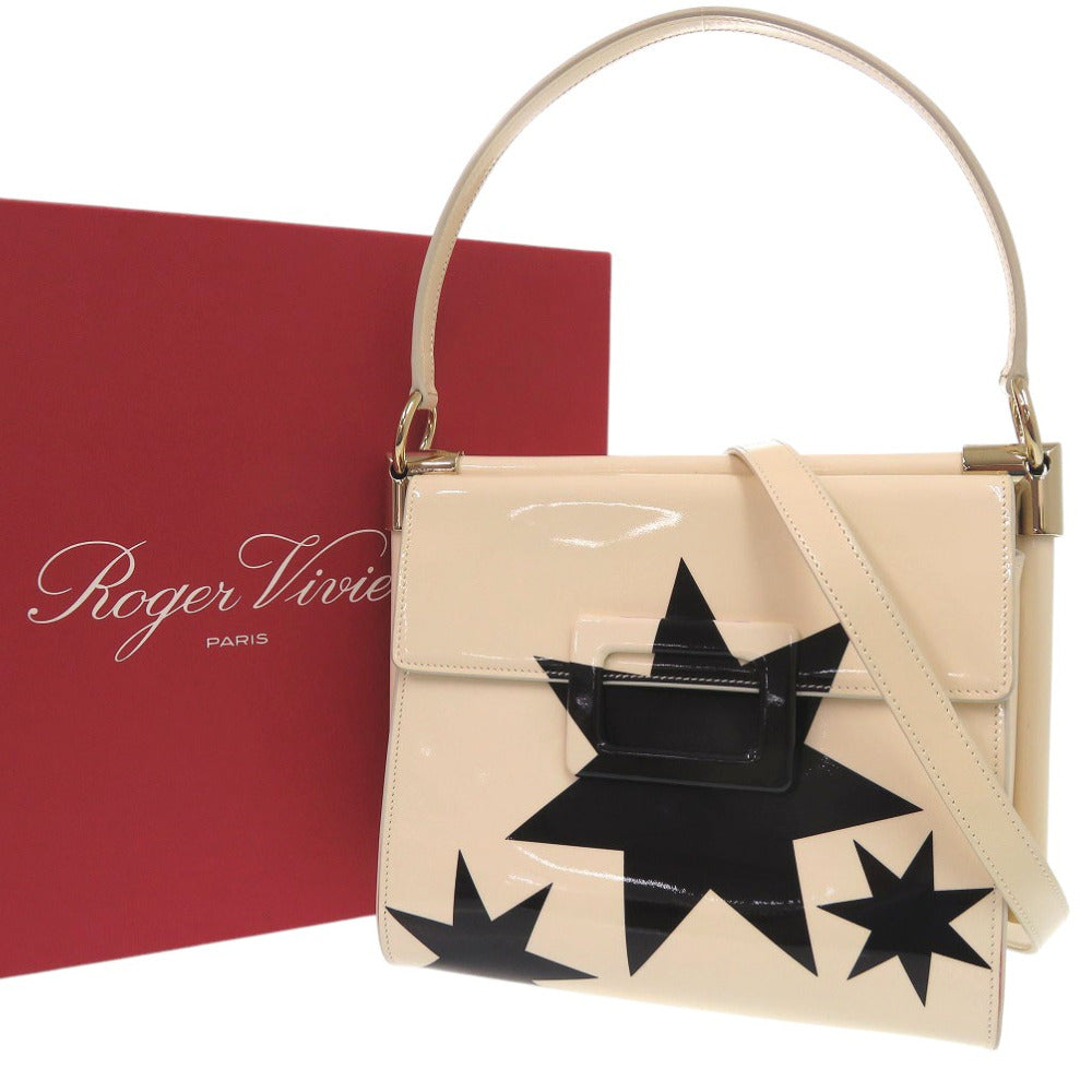 ROGERVIVIER Handbag RBWAKZBF2019UFC019 leather Ivory 2WAY Miss Viv Women Used Authentic