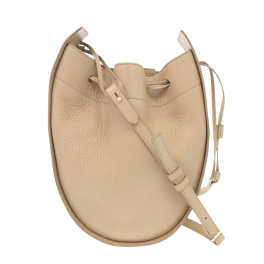 THE ROW Shoulder Bag leather beige Drawstring pouch Women Used Authentic