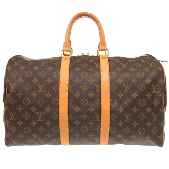 LOUIS VUITTON Boston Duffel bag M41428 Monogram canvas Brown Monogram Keepall 45 mens Used Authentic