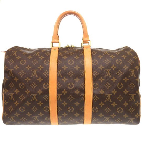 LOUIS VUITTON Boston Duffel bag M41428 Monogram canvas Brown Monogram Keepall 45 mens Used Authentic