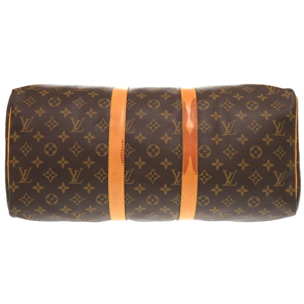 LOUIS VUITTON Boston Duffel bag M41428 Monogram canvas Brown Monogram Keepall 45 mens Used Authentic