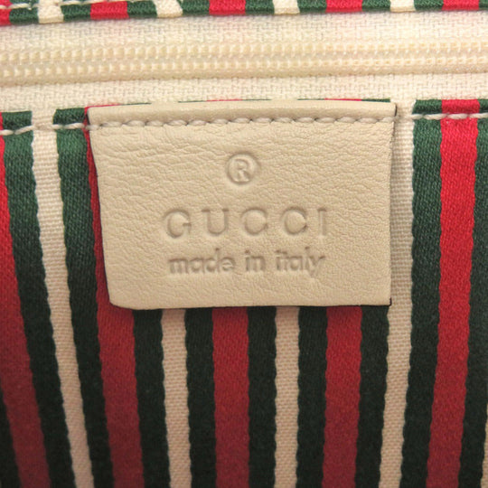 GUCCI Tote Bag GG canvas, leather beige Women Used Authentic