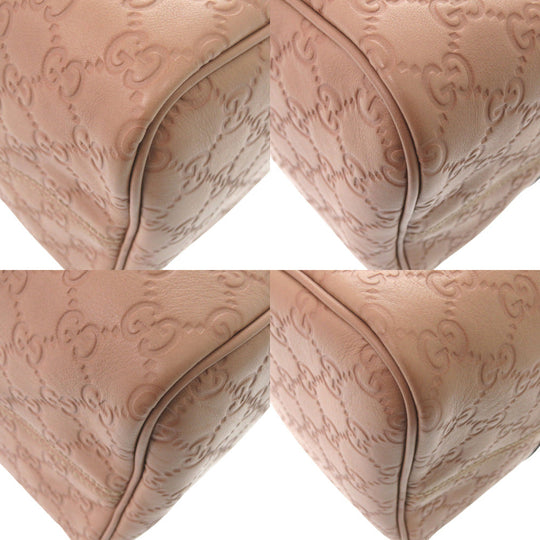GUCCI Boston Duffel bag 449646 leather pink Micro Guccisima Women Used Authentic