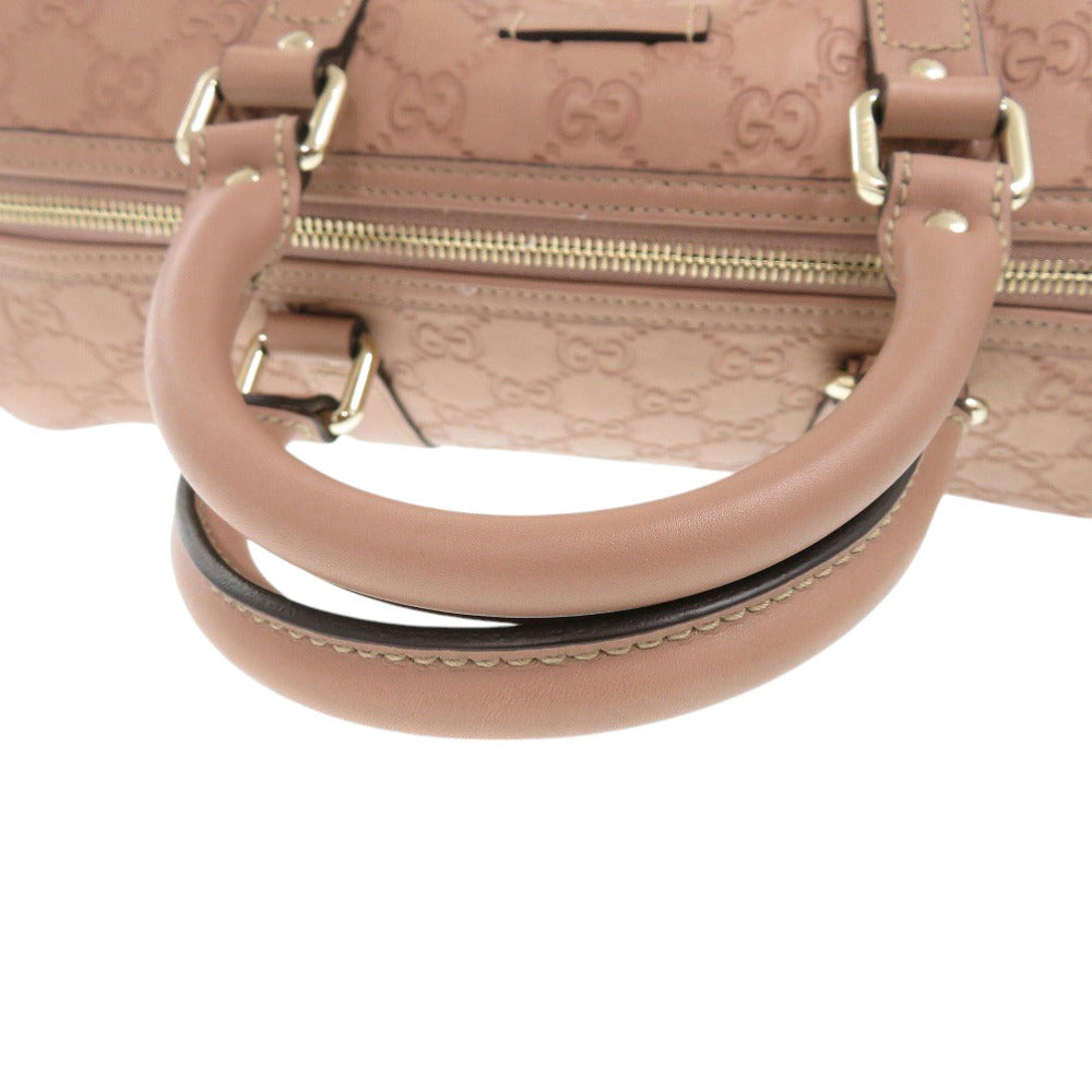 GUCCI Boston Duffel bag 449646 leather pink Micro Guccisima Women Used Authentic
