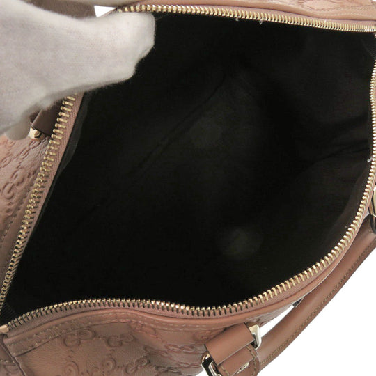 GUCCI Boston Duffel bag 449646 leather pink Micro Guccisima Women Used Authentic