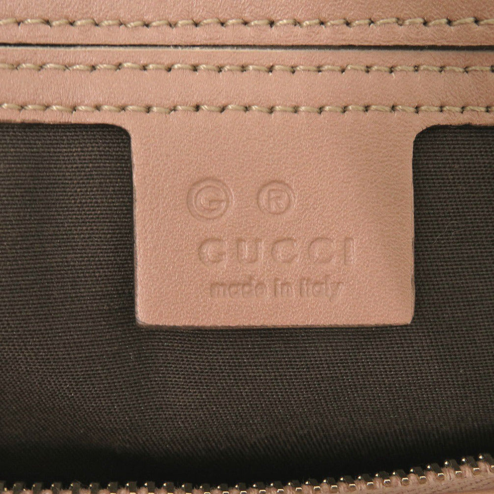 GUCCI Boston Duffel bag 449646 leather pink Micro Guccisima Women Used Authentic