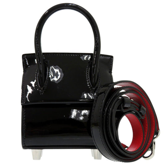 Christian Louboutin Shoulder Bag Patent leather black 2way Paloma Nano Women Used Authentic
