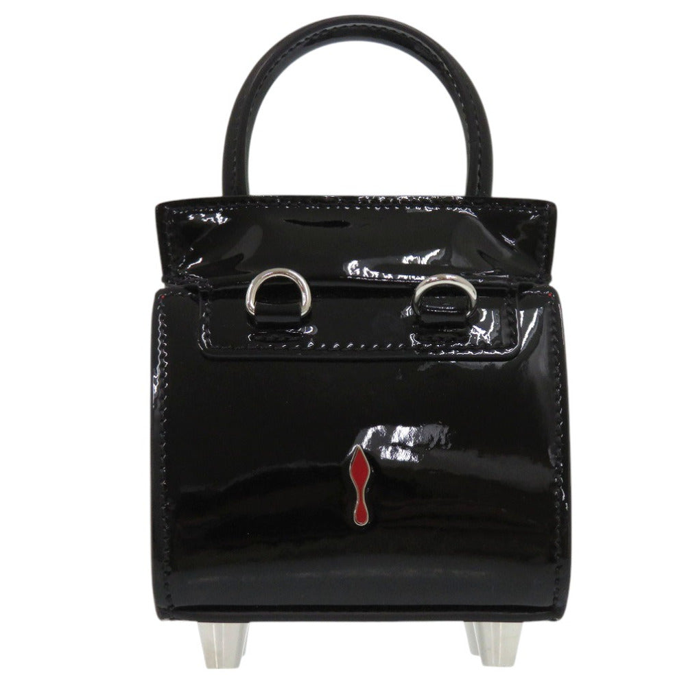 Christian Louboutin Shoulder Bag Patent leather black 2way Paloma Nano Women Used Authentic