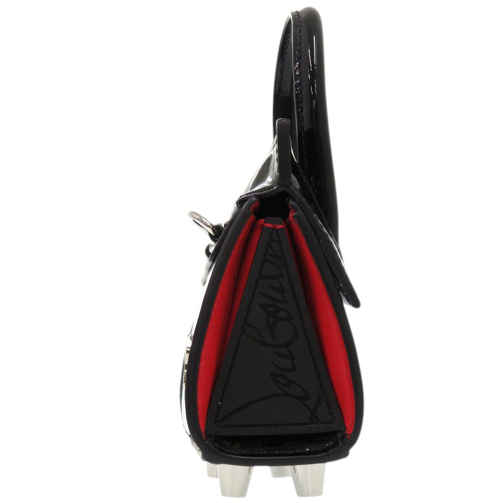 Christian Louboutin Shoulder Bag Patent leather black 2way Paloma Nano Women Used Authentic