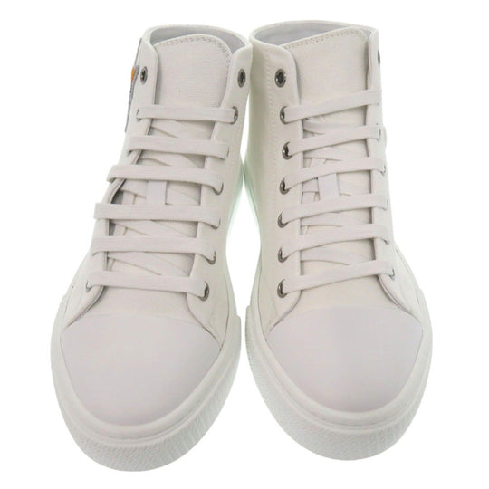 HERMES sneakers 241178Z Cotton canvas white Illico embroidered patch high top Iriko Women 37 Used Authentic