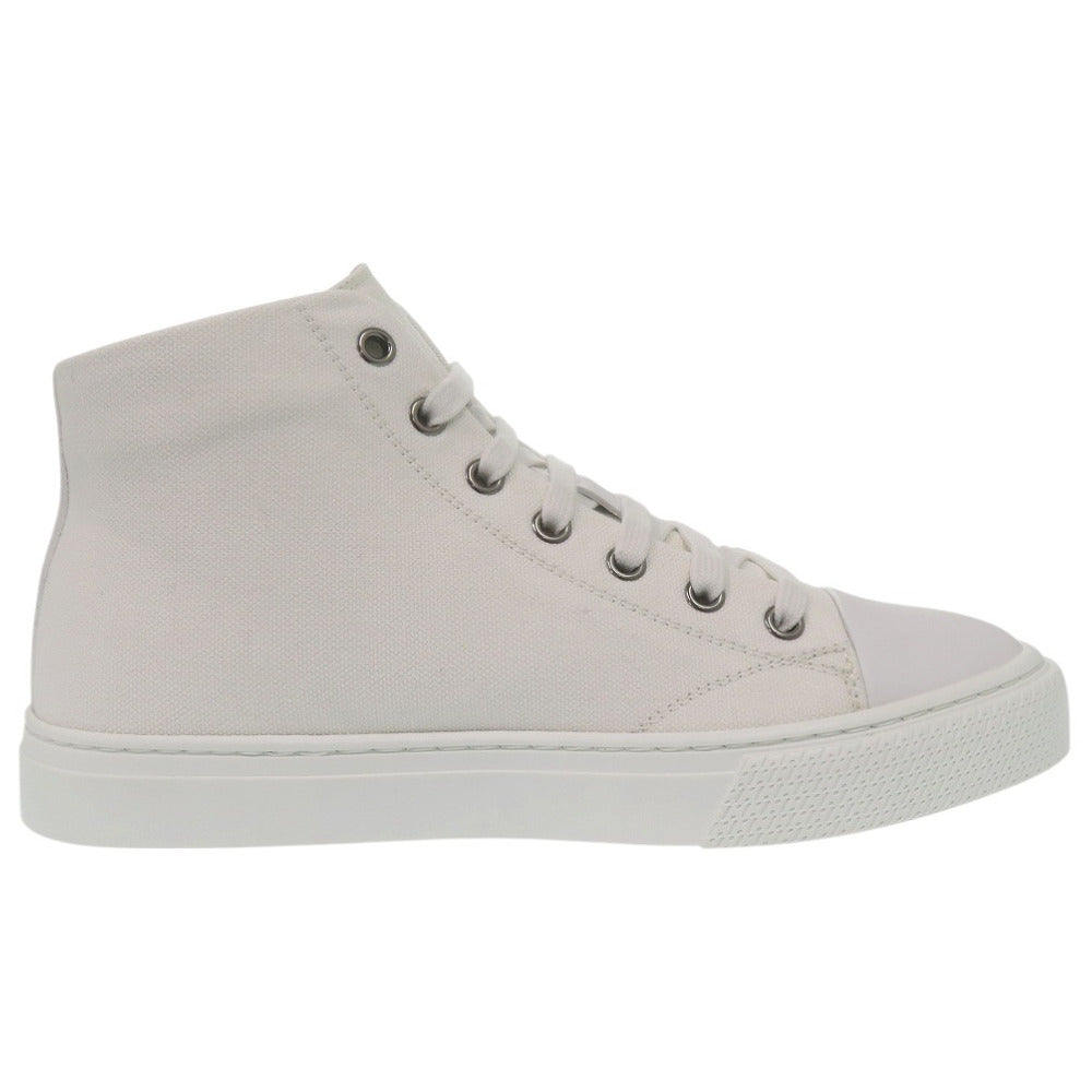 HERMES sneakers 241178Z Cotton canvas white Illico embroidered patch high top Iriko Women 37 Used Authentic