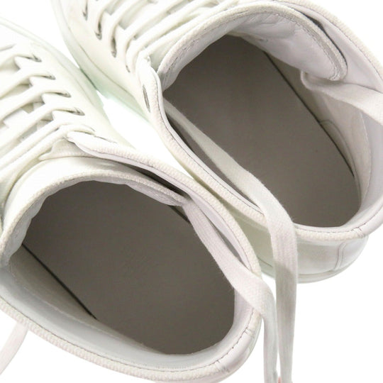 HERMES sneakers 241178Z Cotton canvas white Illico embroidered patch high top Iriko Women 37 Used Authentic