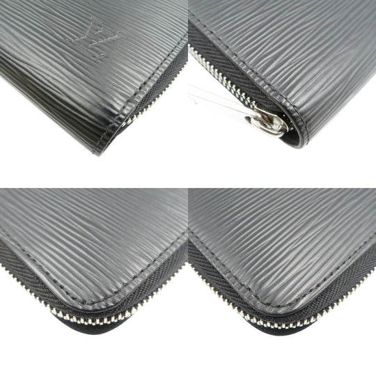 LOUIS VUITTON Long Wallet Purse M61857 Epi Leather Noir Zip Around Epi Zippy wallet unisex(Unisex) Used Authentic