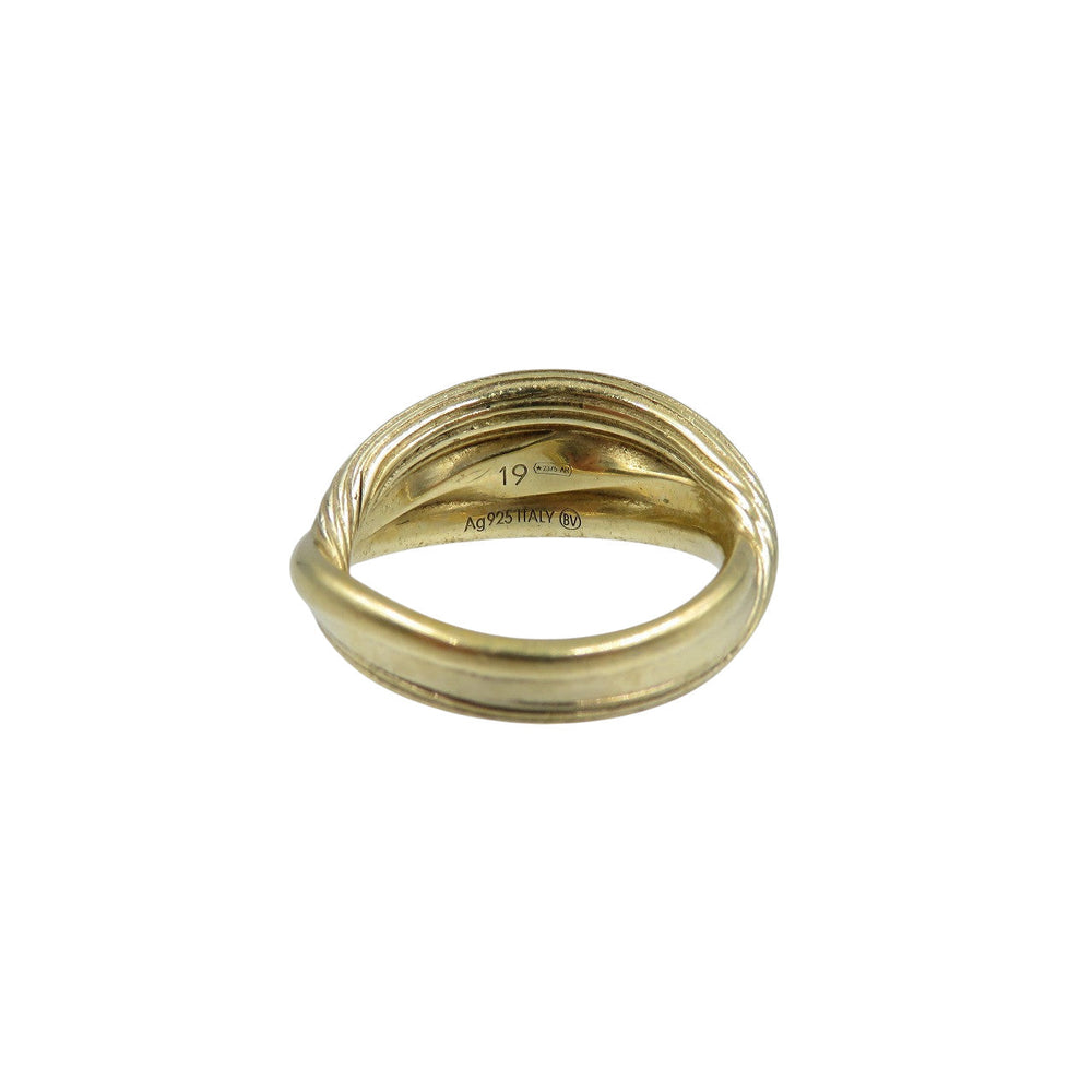 BOTTEGAVENETA Ring Silver925 gold mens 19 Used Authentic