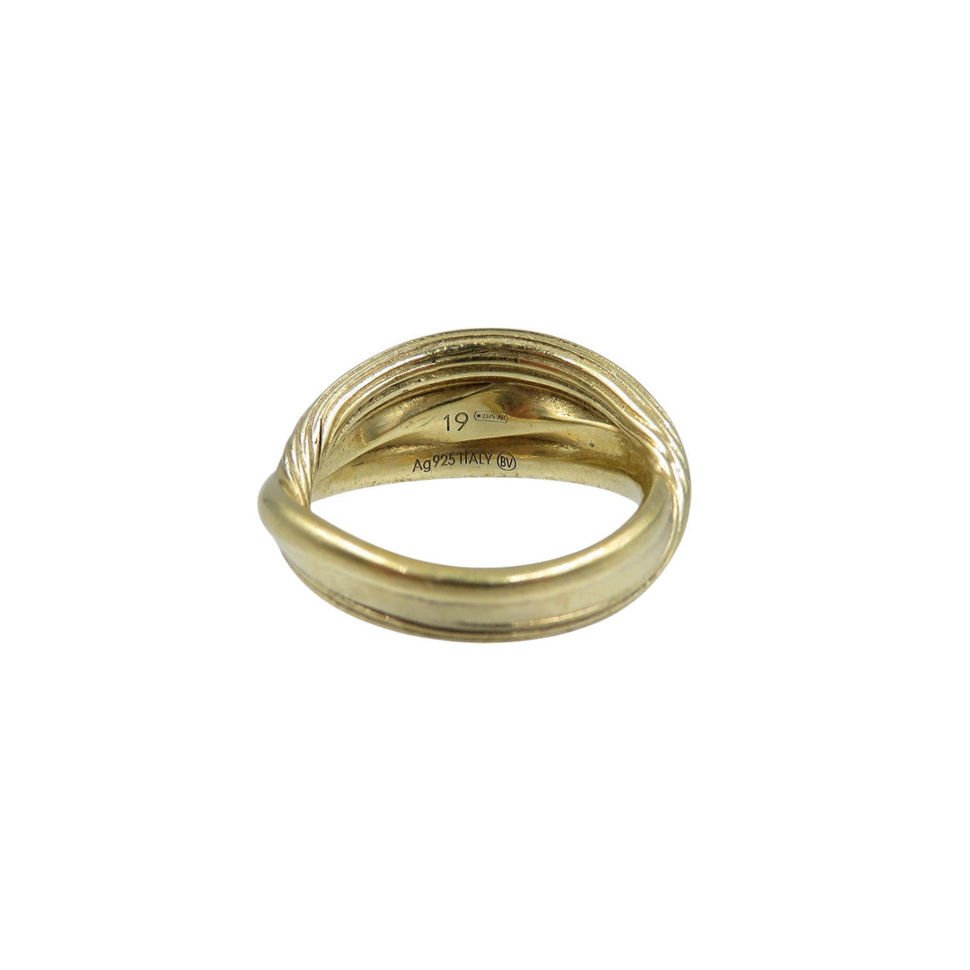 BOTTEGAVENETA Ring Silver925 gold mens 19 Used Authentic