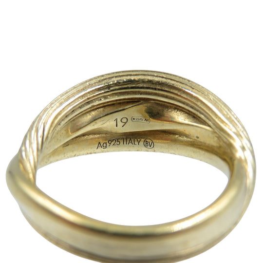 BOTTEGAVENETA Ring Silver925 gold mens 19 Used Authentic