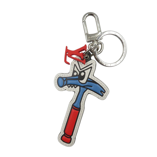 LOUIS VUITTON key ring MP3107 PVC, Metal white Monogram LV Comic Portocre Hammer unisex(Unisex) Used Authentic