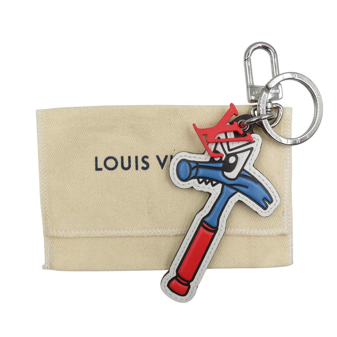 LOUIS VUITTON key ring MP3107 PVC, Metal white Monogram LV Comic Portocre Hammer unisex(Unisex) Used Authentic