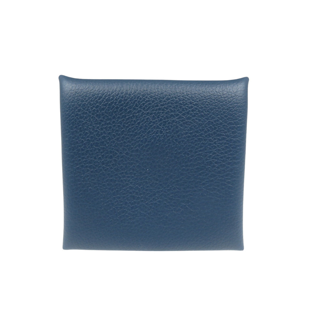 HERMES Coin case Shave Blue drus Bastia Verso unisex(Unisex) Used Authentic