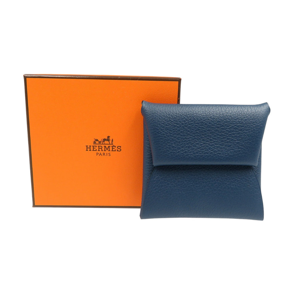 HERMES Coin case Shave Blue drus Bastia Verso unisex(Unisex) Used Authentic