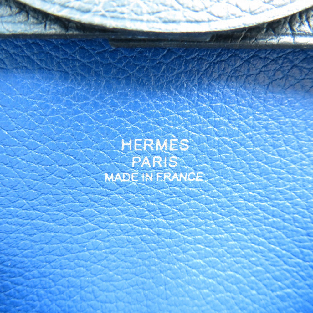HERMES Coin case Shave Blue drus Bastia Verso unisex(Unisex) Used Authentic