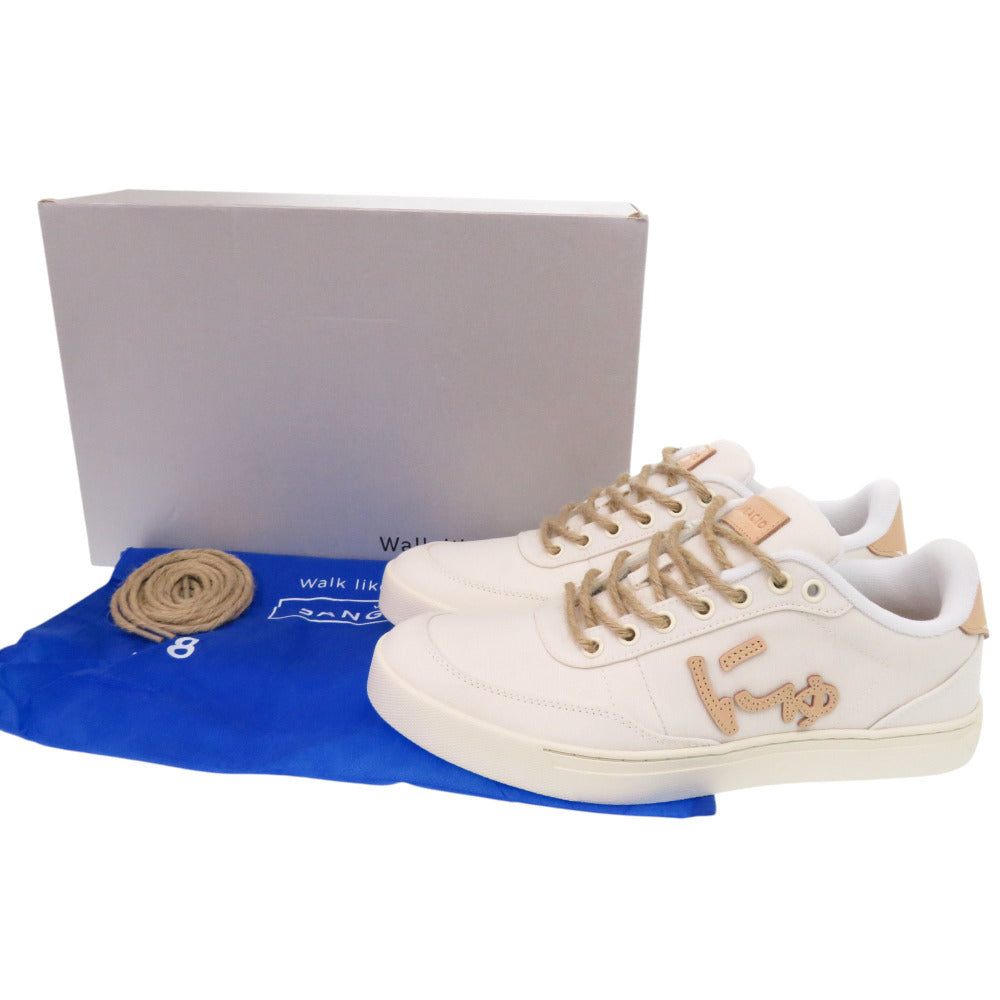 Sangacio sneakers Linen, Tanned Leather white NEWS ORGANIC mens Used Authentic