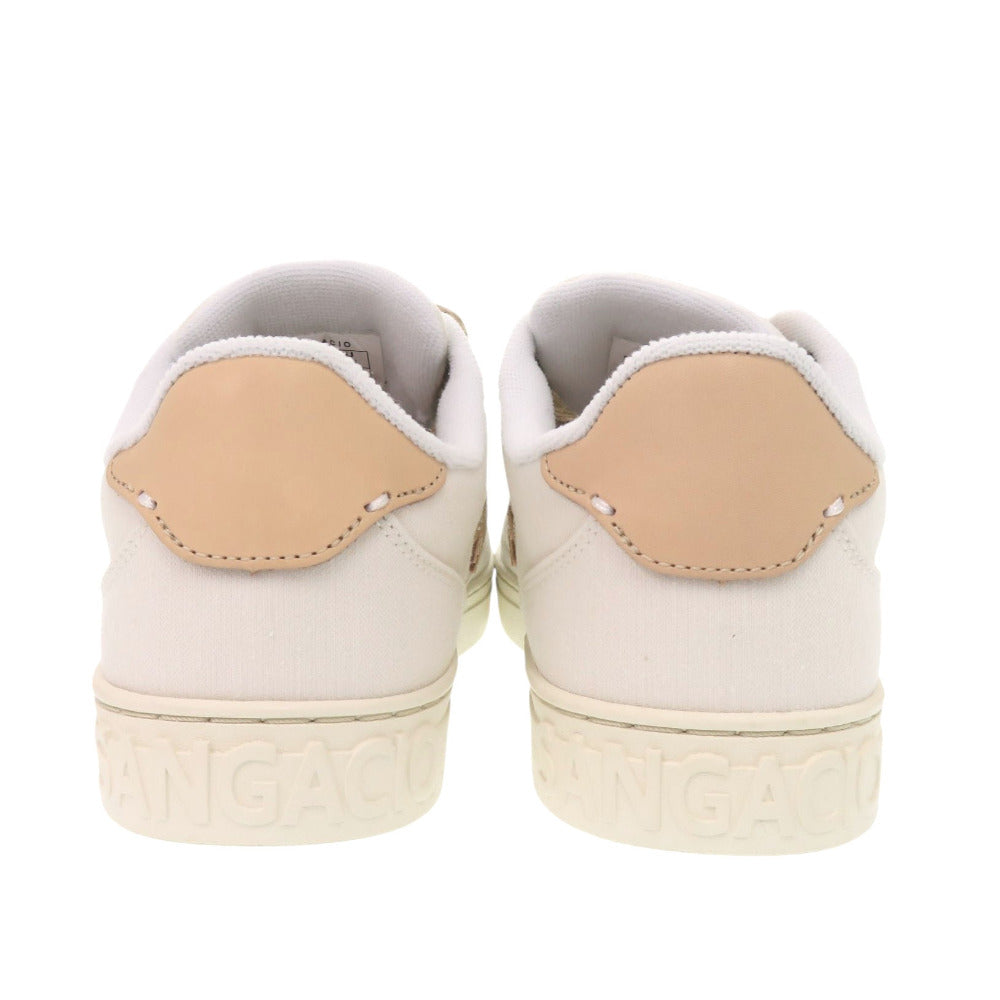 Sangacio sneakers Linen, Tanned Leather white NEWS ORGANIC mens Used Authentic